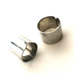 Silver wide rings